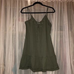 ⭐️ Lace Up Linen Dress